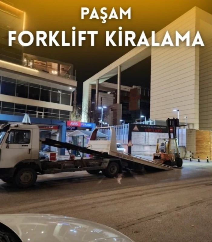 Gölbaşı kiralık forklift hizmeti veren Paşam Forklift Kiralama sahada çalışma