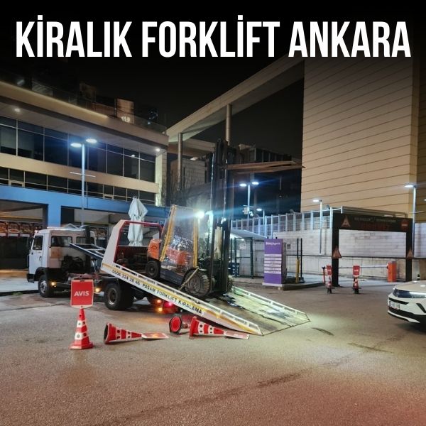 Gölbaşı bölgesinde günlük forklift kiralama hizmeti sunan forklift aracı